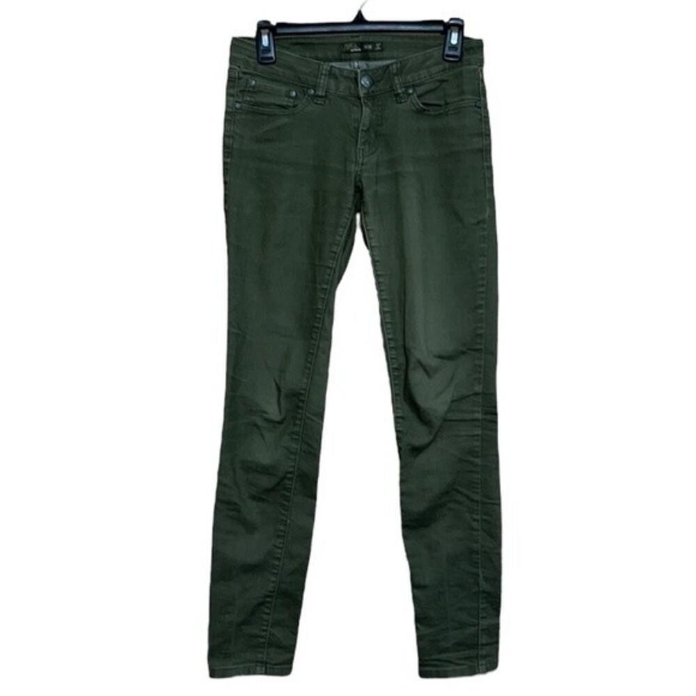 Women’s PrAna green low rise skinny jeans y2k grunge hipster indie